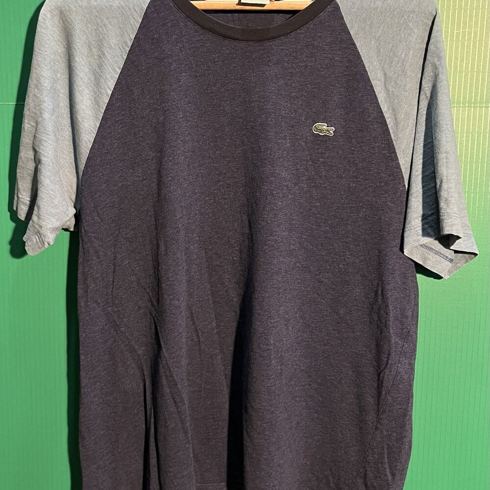 Lacoste Regular Fit Colorblock T-Shirt Men’s Size 5 – Navy Gray Peru